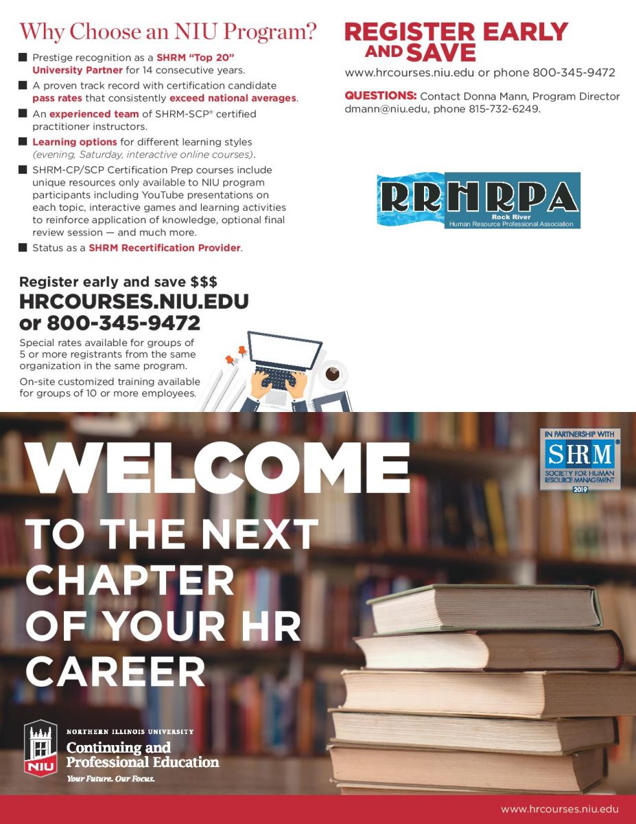 NIU Continuing Education SHRM CP and SCP Certification Prep Course